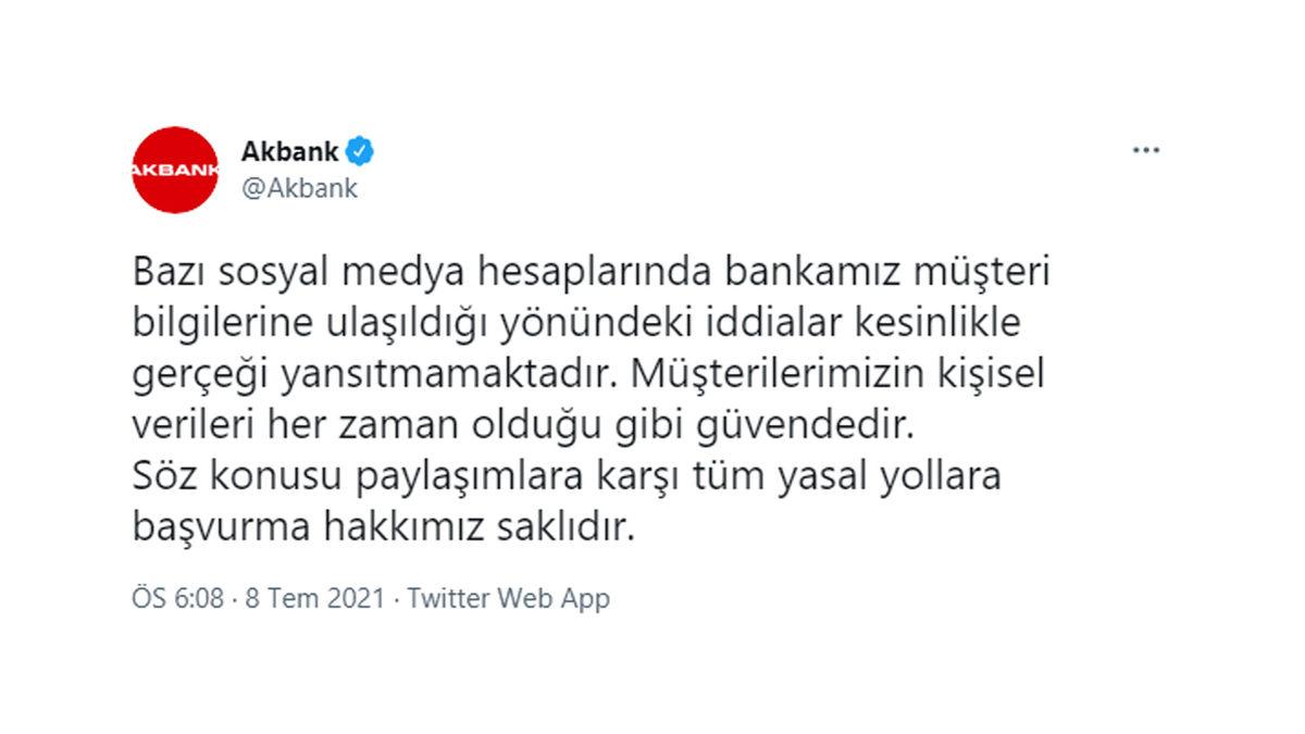 Akbank, Hacklenme İddialarıyla İlgili Açıklama Yaptı