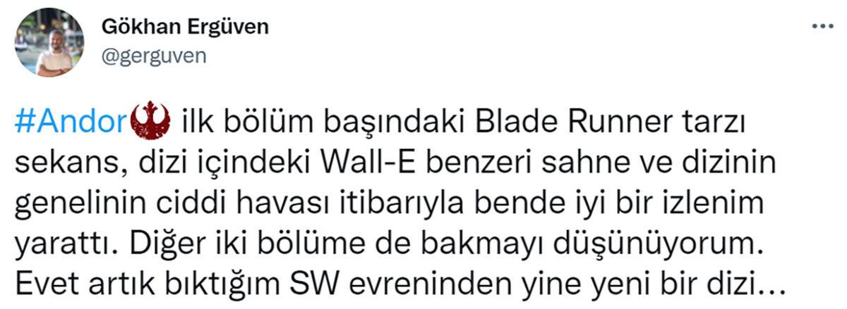 ’Andor’ Disney+’ta Yayınlandı: İşte Yeni Star Wars Dizisine Gelen İlk Tepkiler...