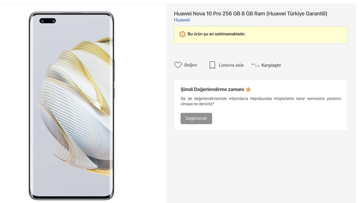 Huawei Nova 10 ve Nova 10 Pro’nun Türkiye Fiyatı Ortaya Çıktı (Artık Yorum Yapamıyoruz...)