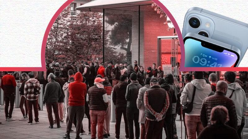 iPhone 14 Almak isteyenlerin Apple Store Önündeki Kuyruğu Gündem Oldu: İşte Sosyal Medyadan Gelen Tepkiler