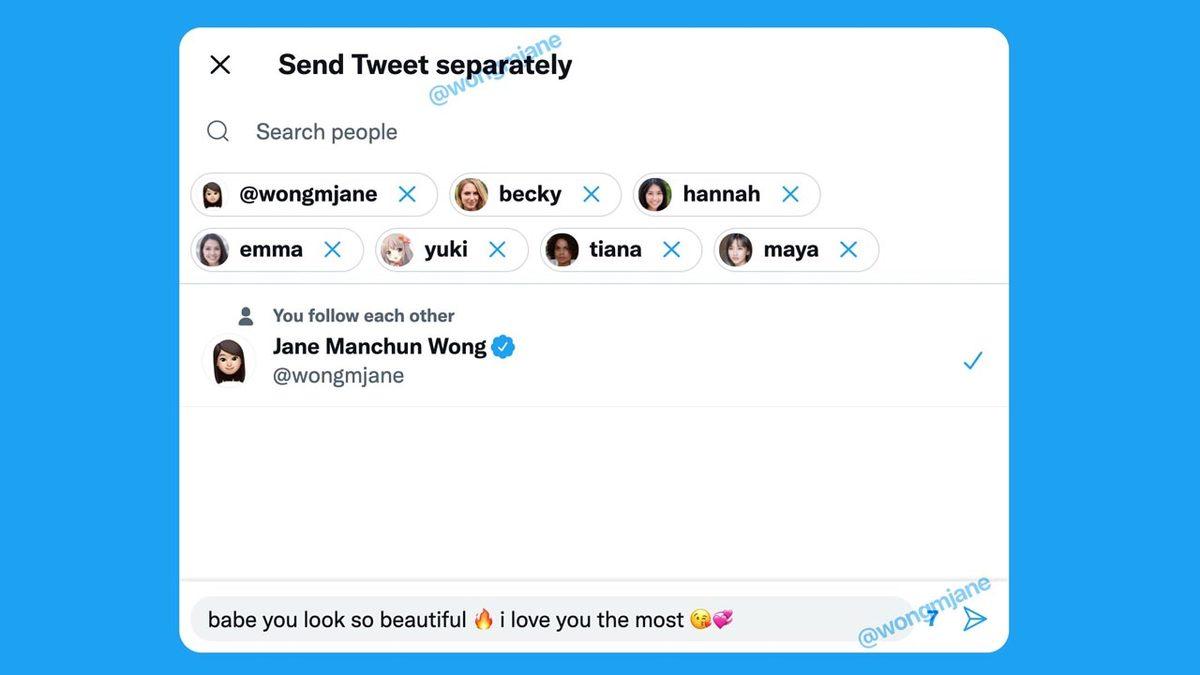 Nihayet: Twitter, Grup Oluşturmadan Aynı Tweeti Birden Fazla Kişiye Göndermeyi Test Ediyor