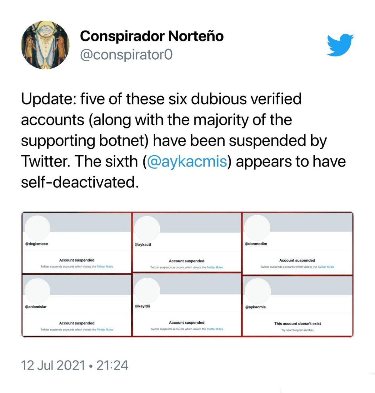 Twitter’ın Tek Bir Tweet Atmamalarına Rağmen 6 Türk Sahte Hesaba Mavi Tik Verdiği Ortaya Çıktı