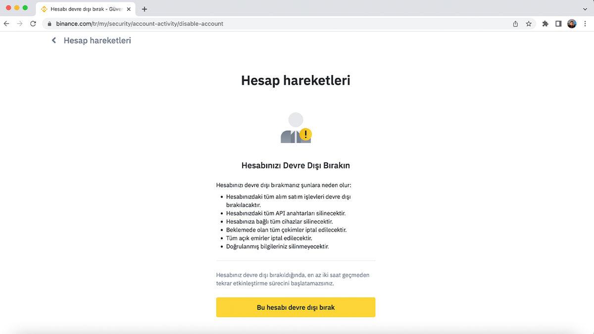 Binance Hesap Silme İşlemi Nasıl Yapılır?