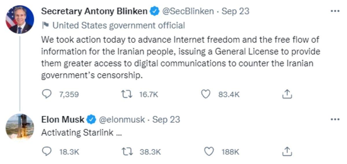 Elon Musk, İnternet Kısıtlaması Getirilen İran’da Starlink Uydularını Devreye Soktu