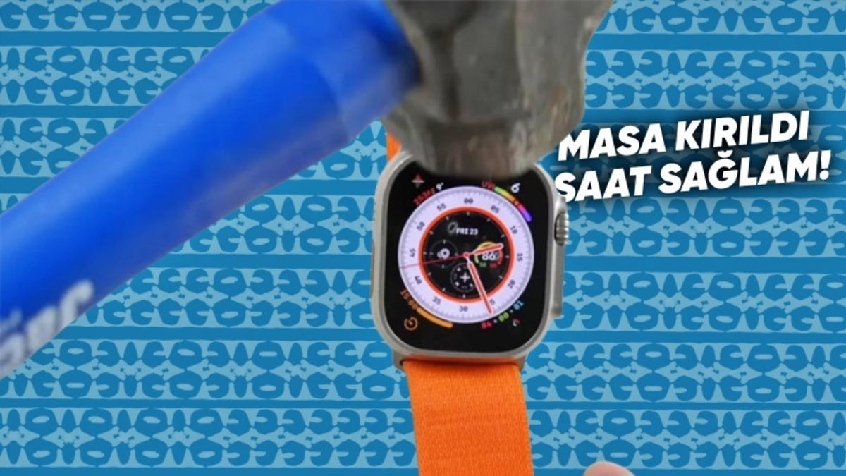 28 Bin TL’lik Apple Watch Ultra Sağlamlık Testine Girdi: Masa Kırıldı, Saat Sağlam Kaldı! [Video]