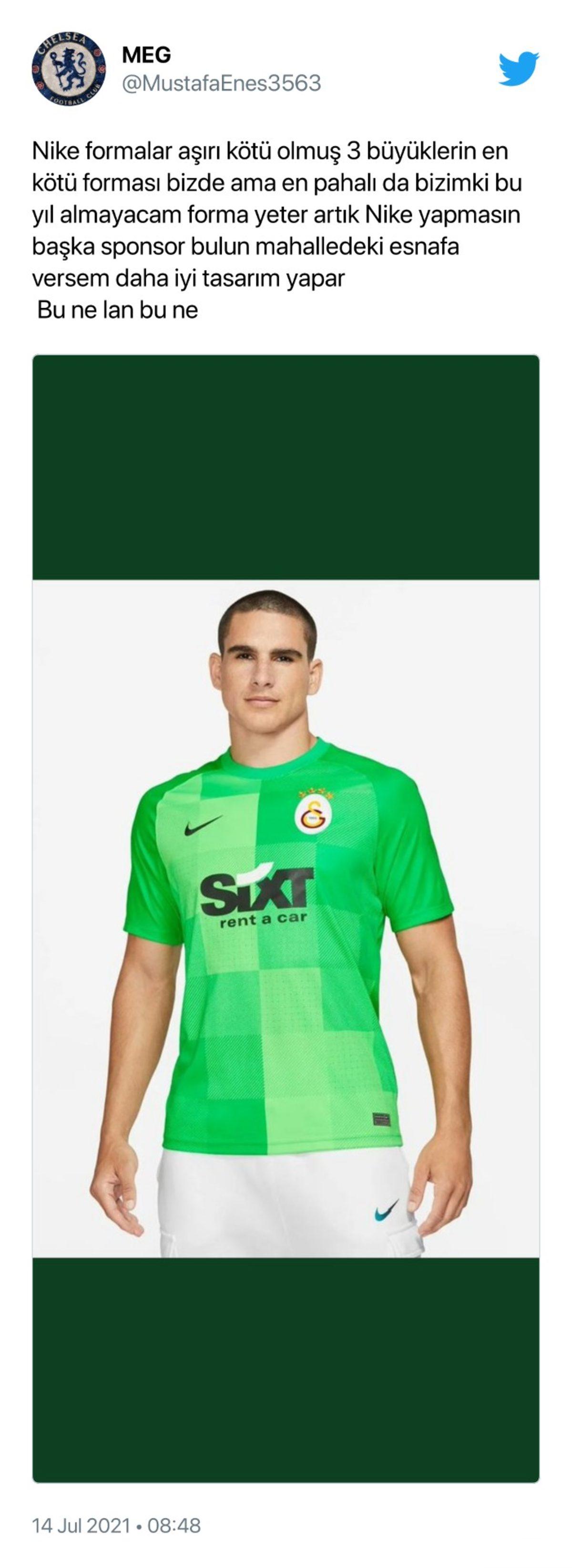 Nike, Galatasaray’ın Yeni Sezon Formaları Nedeniyle Twitter’da Eleştiri Yağmuruna Tutuldu