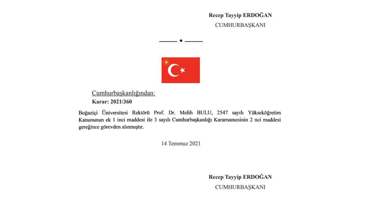 Melih Bulu Yerine Boğaziçi Üniversitesi Rektörlüğüne Vekaleten Atanan İsim Belli Oldu