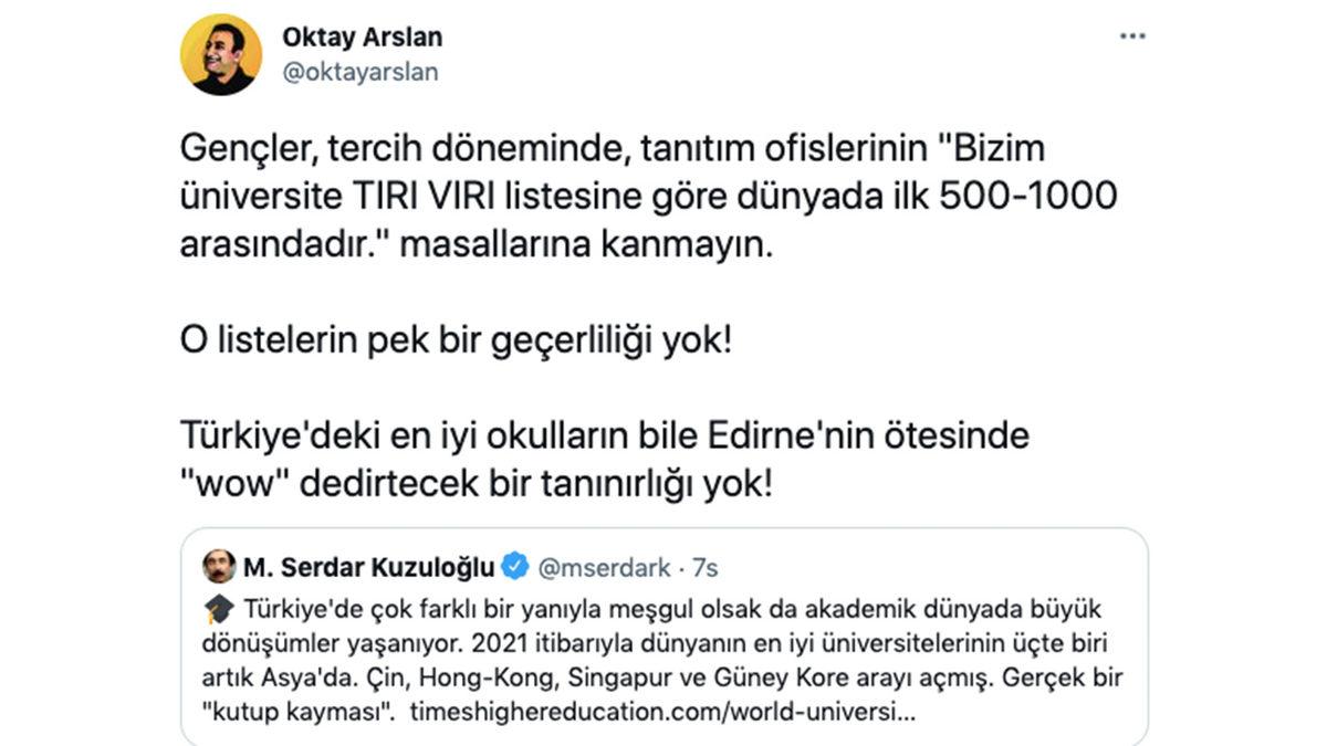 Eski Tesla Mühendisi Oktay Arslan: Türkiye’deki Üniversitelerin ’İlk 500-1000 Arasındayız’ Masallarına Kanmayın