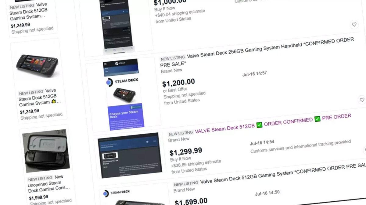 Steam Deck Karaborsacıları Ön Sipariş Haklarını Fahiş Fiyatlardan Satmaya Başladı
