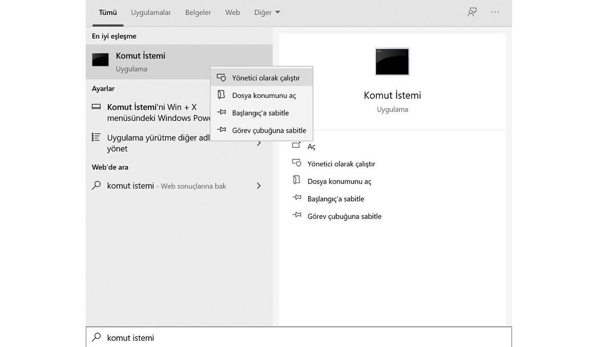 Tane Tane Anlatıyoruz: Komut İstemi Kodu 