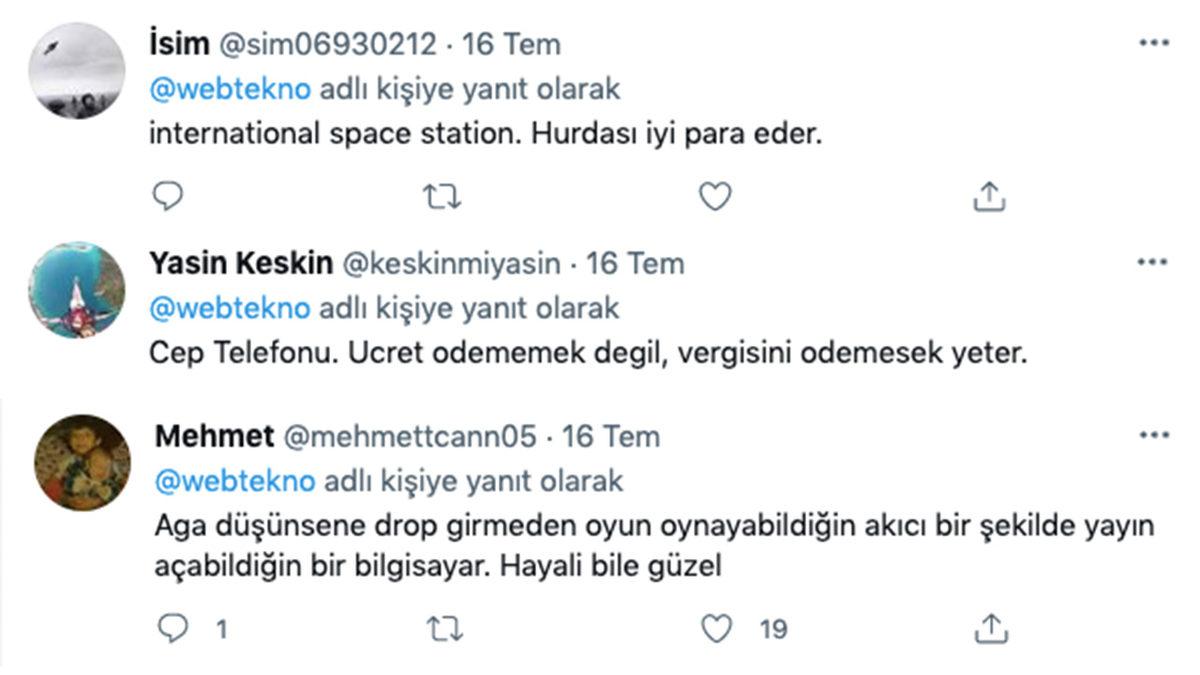 Bir Teknolojik Ürüne Ücret Ödemeden Sahip Olma Şansın Olsaydı Neyi Seçerdin? Sorumuza Gelen En İyi Cevaplar