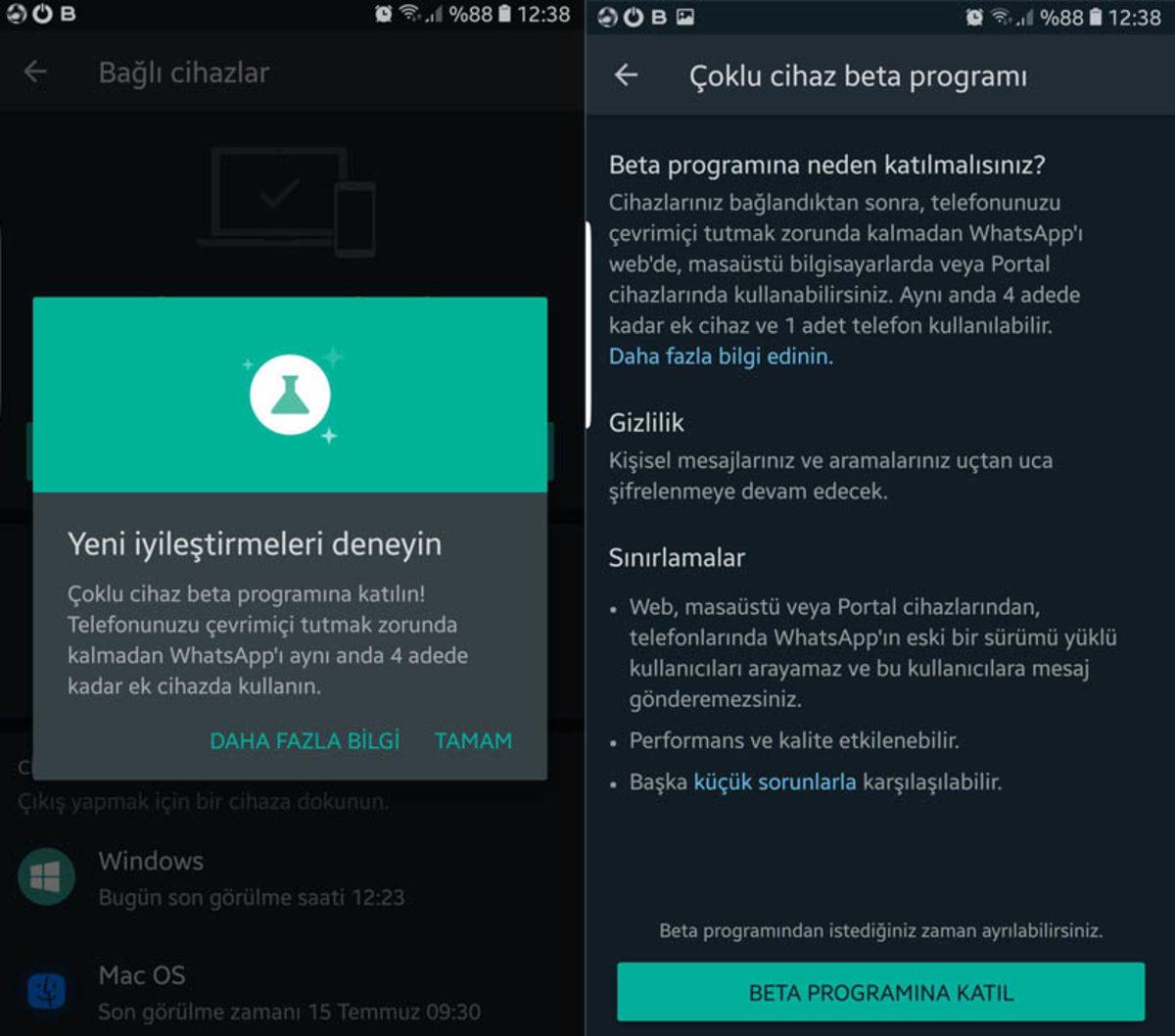 WhatsApp, Çoklu Cihaz Özelliğini Türkiye’de Kullanıma Sundu (Şimdilik Beta)