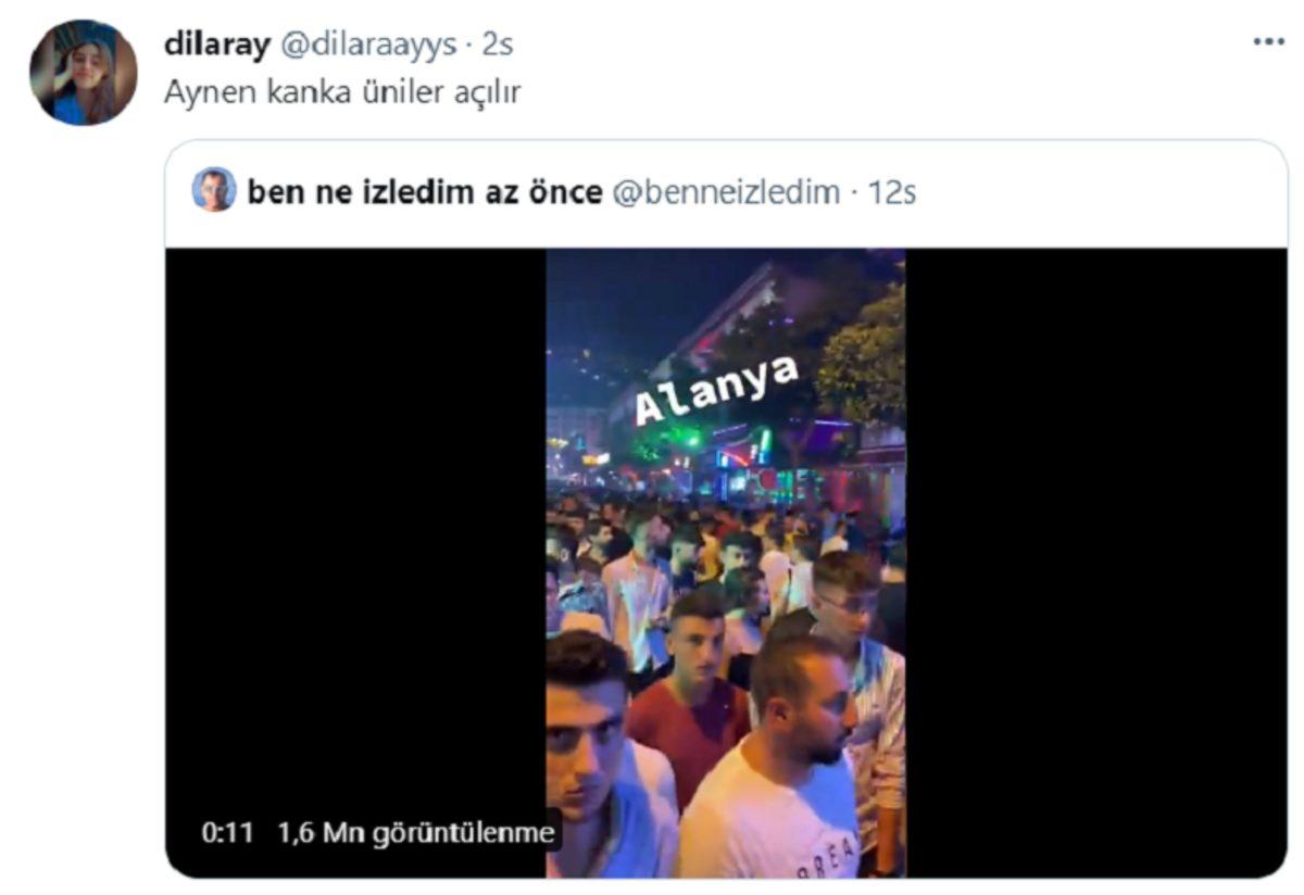 Yeni Dalga Çok Yakın: Alanya’daki Maskesiz Kalabalıkların Yer Aldığı Viral Videoya Twitter’dan Gelen Tepkiler