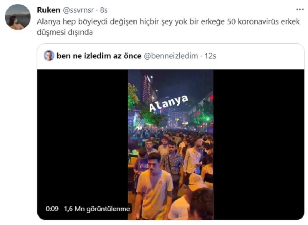 Yeni Dalga Çok Yakın: Alanya’daki Maskesiz Kalabalıkların Yer Aldığı Viral Videoya Twitter’dan Gelen Tepkiler