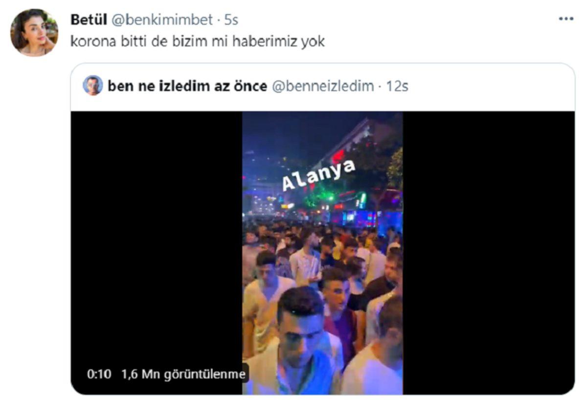 Yeni Dalga Çok Yakın: Alanya’daki Maskesiz Kalabalıkların Yer Aldığı Viral Videoya Twitter’dan Gelen Tepkiler