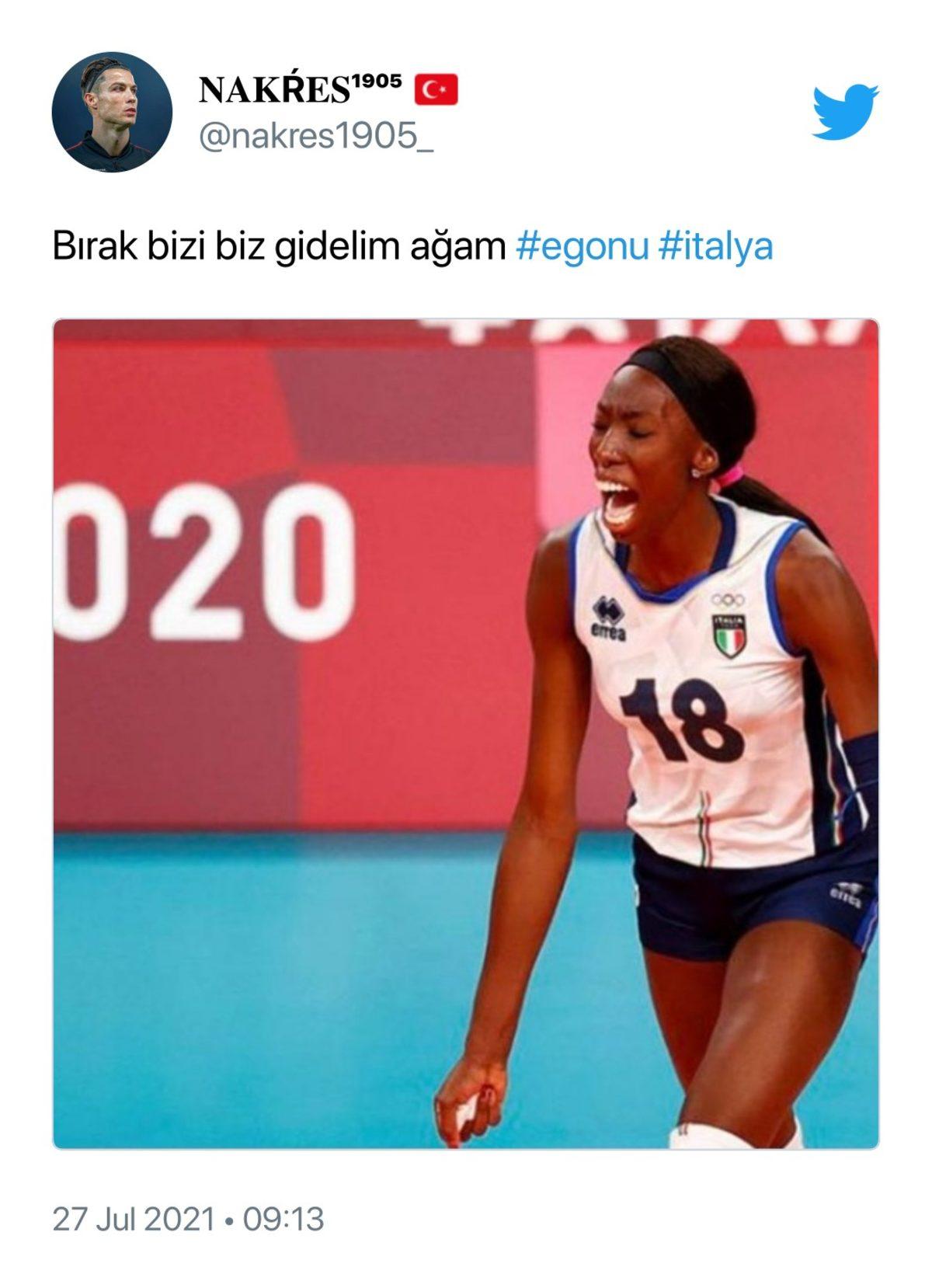 Filenin Sultanları’na Karşı ‘Acayip’ Oynayan İtalyan Voleybolcu Egonu ile İlgili En Komik Paylaşımlar
