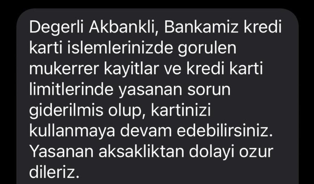 Akbank’taki Sorunlar 18 Saatin Ardından Çözüldü: Kredi Kartı Borçları İkiye Katlandı, Bankadan Açıklama Geldi
