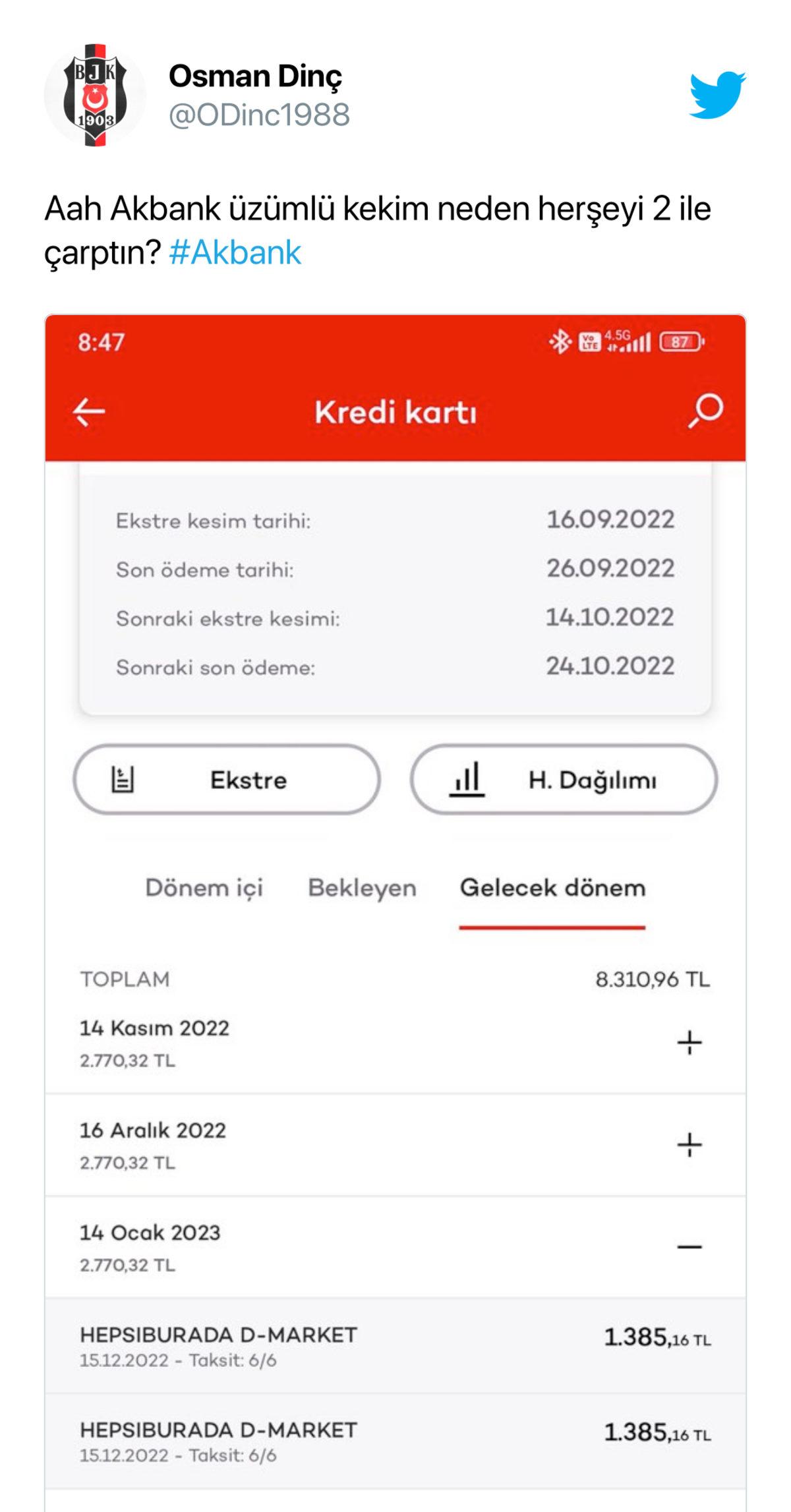 Akbank’taki Sorunlar 18 Saatin Ardından Çözüldü: Kredi Kartı Borçları İkiye Katlandı, Bankadan Açıklama Geldi