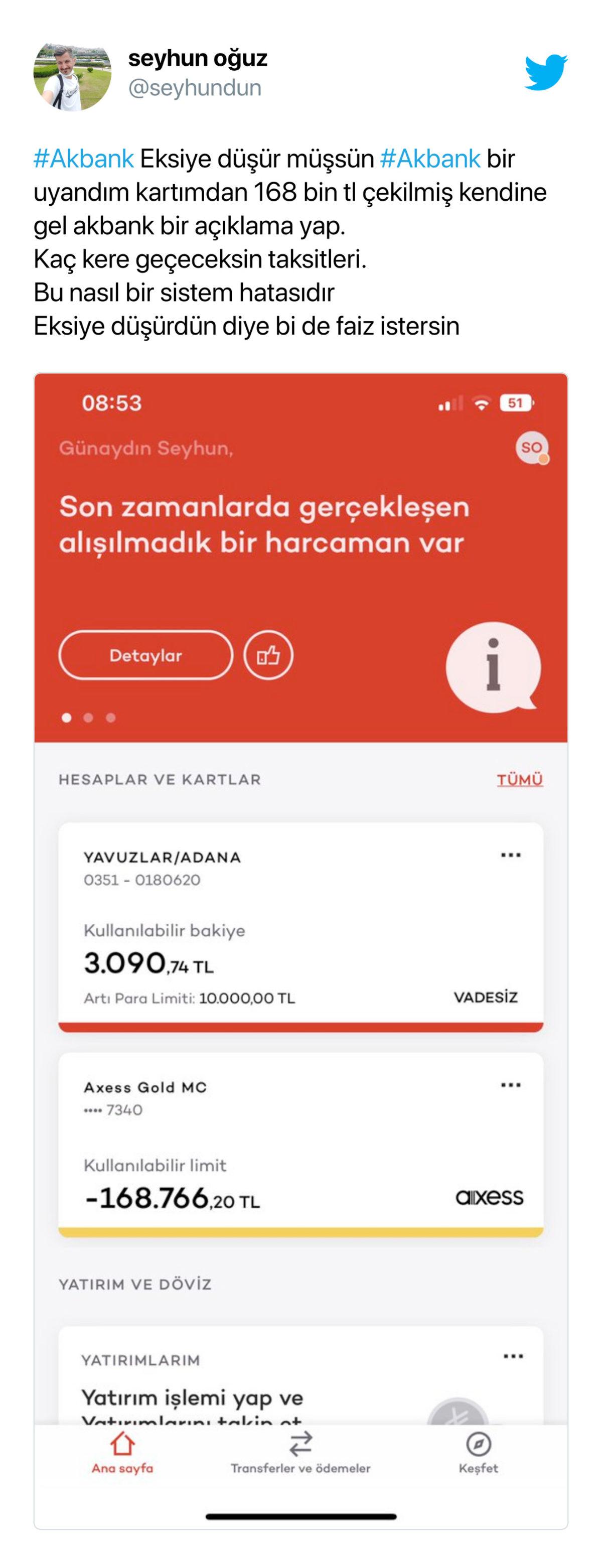 Akbank’taki Sorunlar 18 Saatin Ardından Çözüldü: Kredi Kartı Borçları İkiye Katlandı, Bankadan Açıklama Geldi