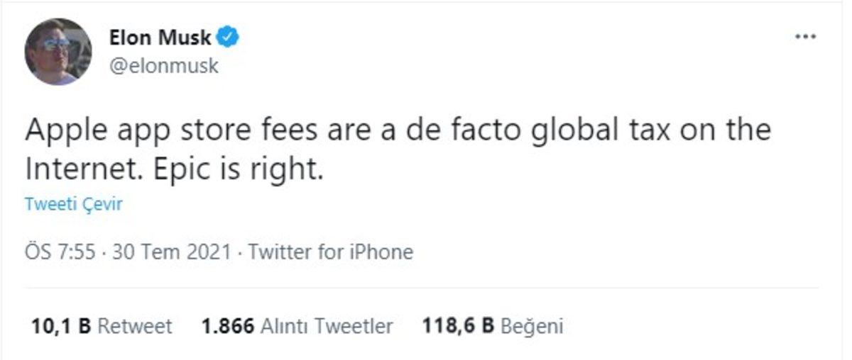 Buralar Karışır: Elon Musk, Epic vs Apple Davasında Tarafını Belli Etti