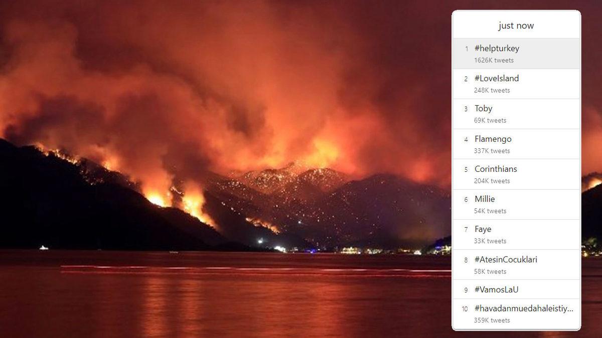 Yangınlarla Boğuşan Türkiye İçin ’Global Çapta Yardım Çağrısı’ Başlatıldı: #HelpTurkey Dünya Gündemine Girdi