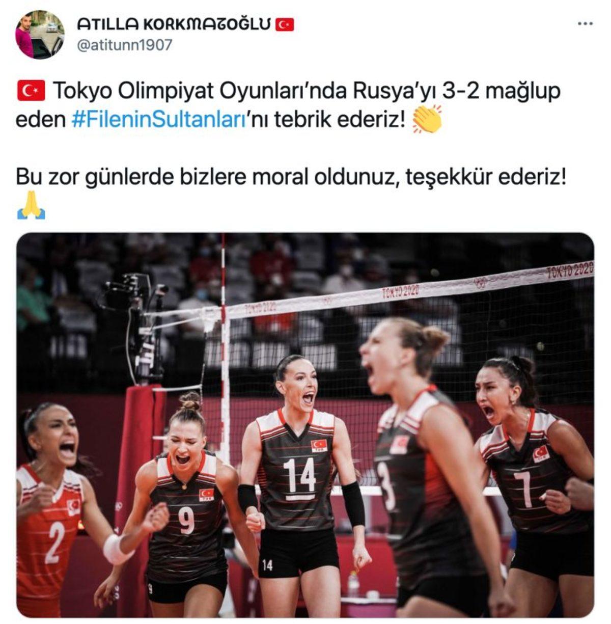 Olimpiyatlarda Çeyrek Finale Yükselip Kötü Günde Yüzümüzü Güldüren Filenin Sultanları İçin Sosyal Medyadaki Gurur Dolu Paylaşımlar