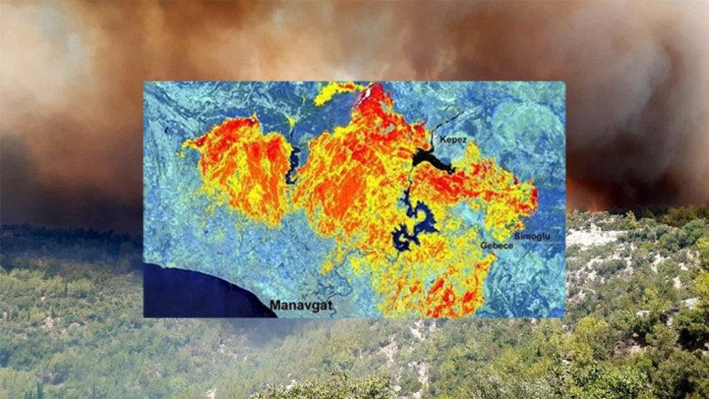 Manavgat’ın Uydu Görüntüleri, Yangının Neden Olduğu Zararı ve Sıcaklık Artışını Gözler Önüne Serdi
