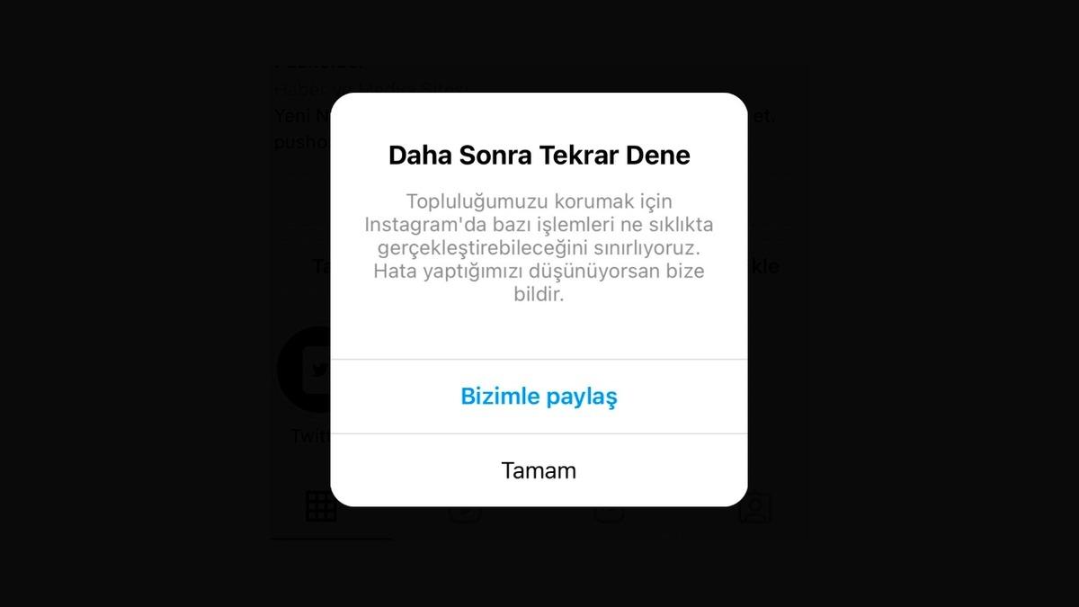 Instagram’dan Kullanıcıların Yüreğini Hoplatan Hata Mesajı: Bazı İşlemleri Kısıtlıyoruz (Sorun Düzeldi)