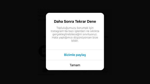 Instagram’dan Kullanıcıların Yüreğini Hoplatan Hata Mesajı: Bazı İşlemleri Kısıtlıyoruz (Sorun Düzeldi)