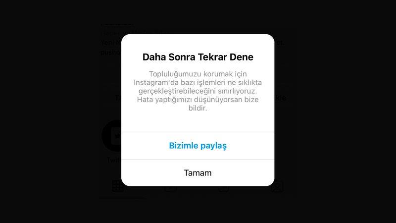 Instagram’dan Kullanıcıların Yüreğini Hoplatan Hata Mesajı: Bazı İşlemleri Kısıtlıyoruz (Sorun Düzeldi)