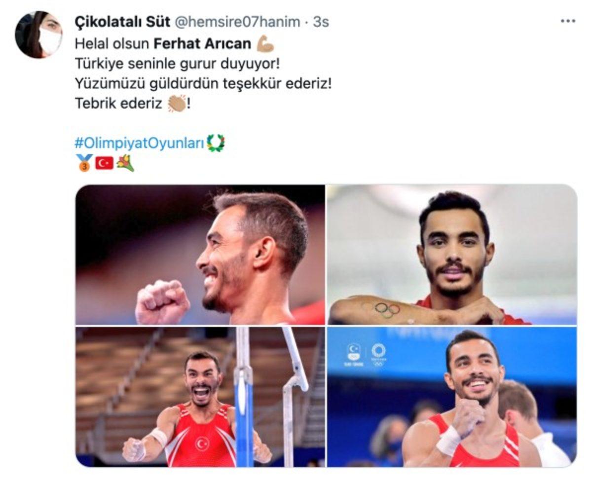 Tokyo Olimpiyatlarını Madalyasız Geçmeyen Yasemin Adar ve Ferhat Arıcan İçin Yapılan Gurur Dolu Paylaşımlar