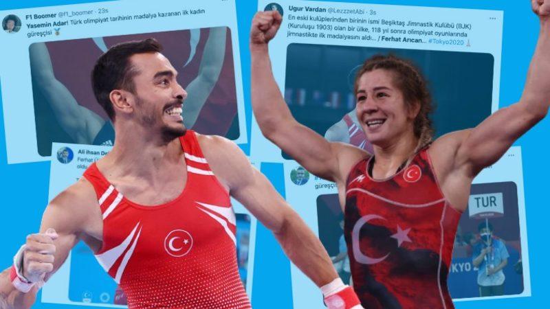Tokyo Olimpiyatlarını Madalyasız Geçmeyen Yasemin Adar ve Ferhat Arıcan İçin Yapılan Gurur Dolu Paylaşımlar