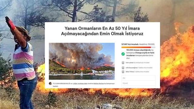 Yangında Yanan Alanların İmara Açılmaması İçin İmza Kampanyası Başlatıldı