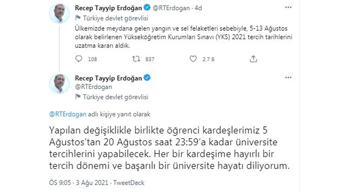 YKS Tercih Dönemi, Orman Yangınları ve Seller Nedeniyle Uzatıldı