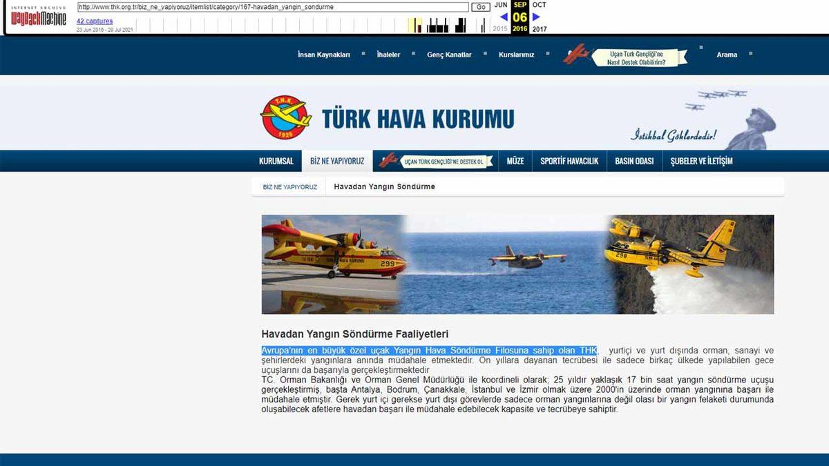 THK’nın 5 Yıl Önce ’Avrupa’nın En Büyük Özel Uçak Yangın Hava Söndürme Filosuna’ Sahip Olduğu Ortaya Çıktı