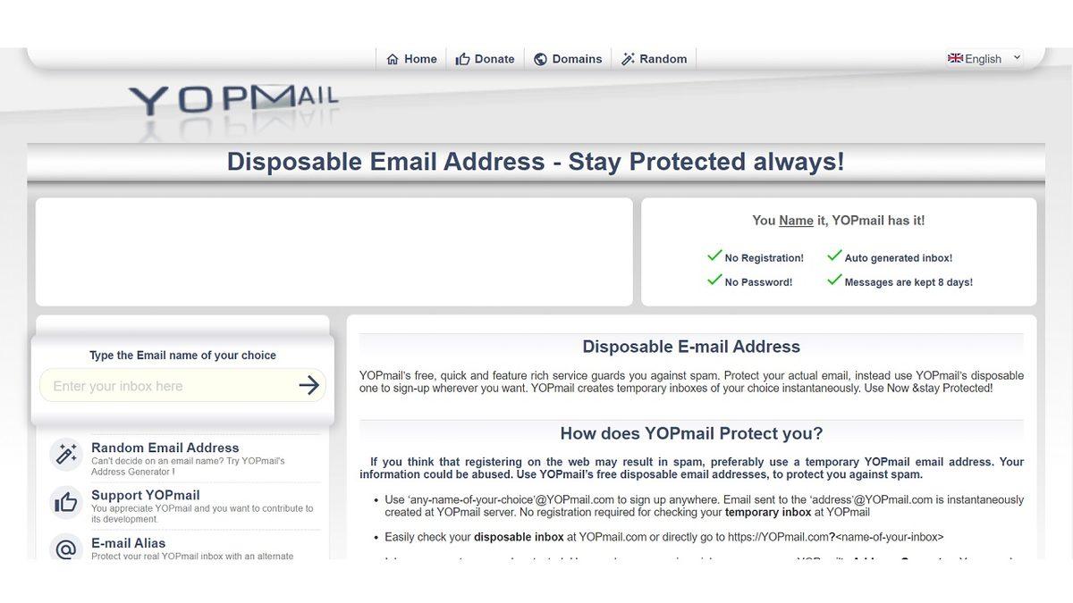 Bilmediğiniz Sitelerden Korunun: Yopmail İle Geçici E-Posta Nasıl Oluşturulur?