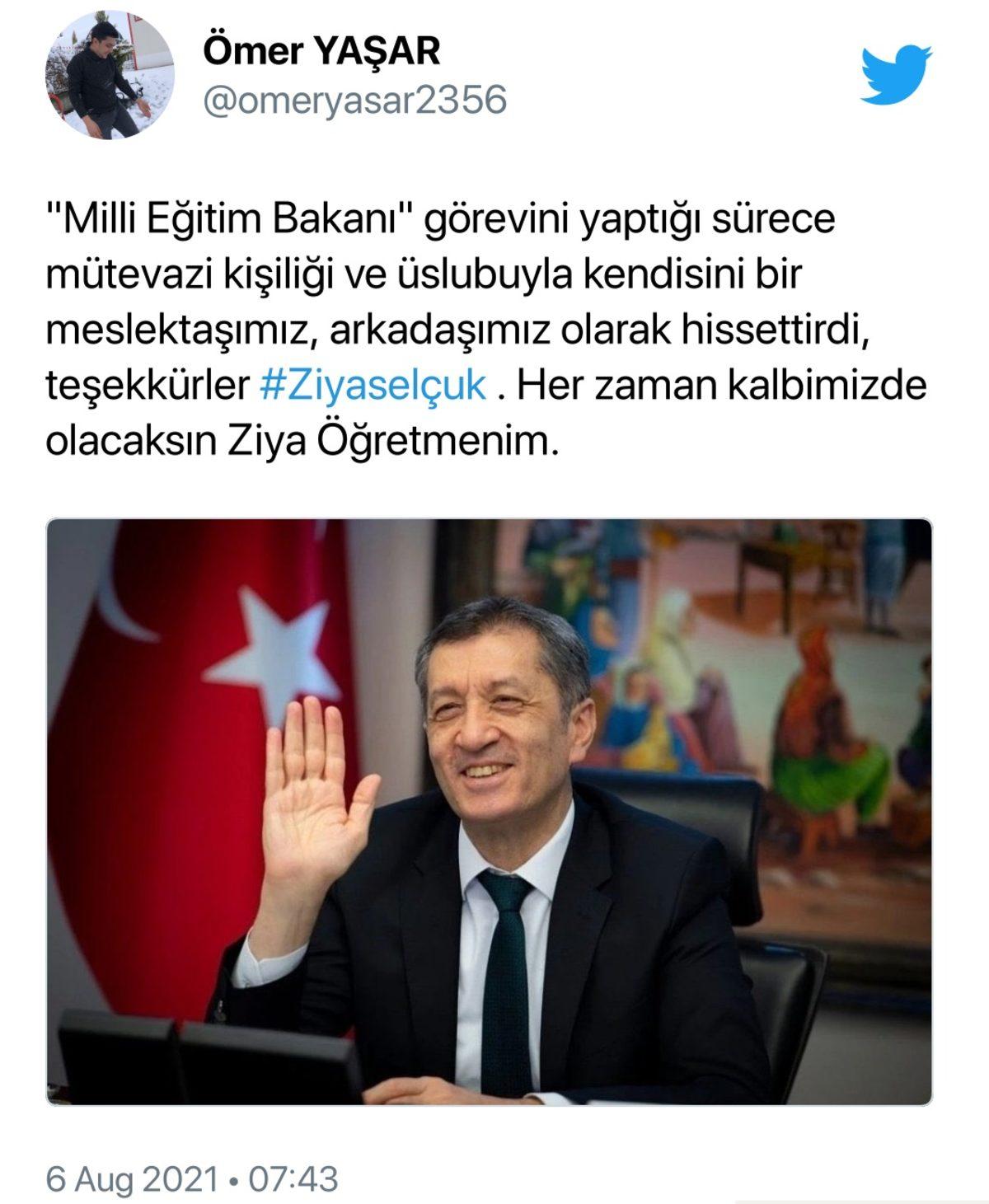 Ziya Selçuk’un İstifası ile İlgili Sosyal Medyadan Gelen Tepkiler