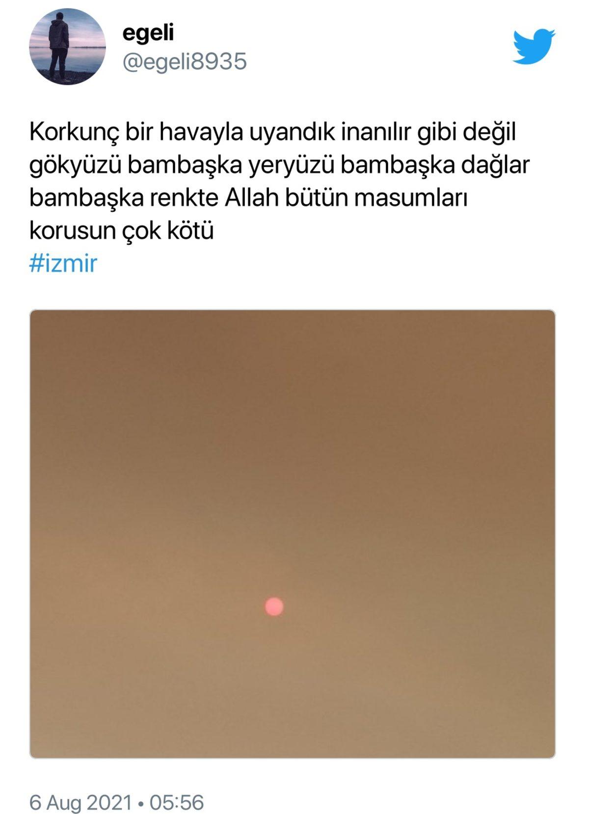 İzmir’e ‘Netflix Efekti’ Geldi: Yangın Dumanlarının Sapsarı Yaptığı Gökyüzünün Ürküten Fotoğrafları