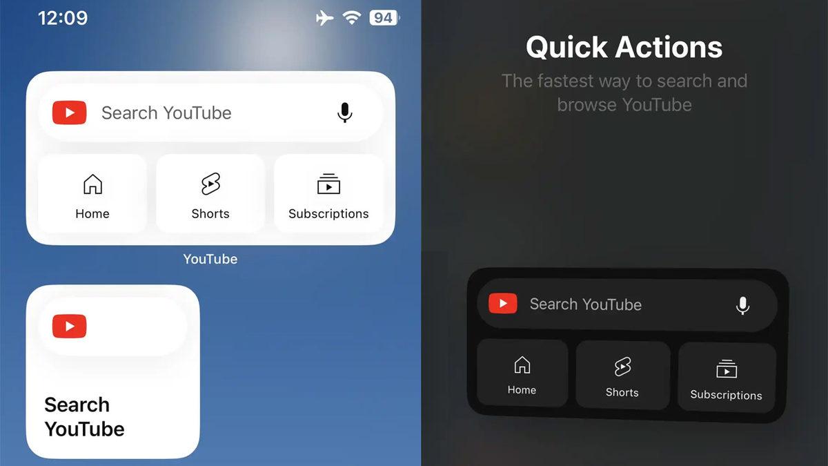 iPhone’lara ’YouTube’ Widget Geldi: YouTube Music’e de Yeni Widget’lar Eklendi