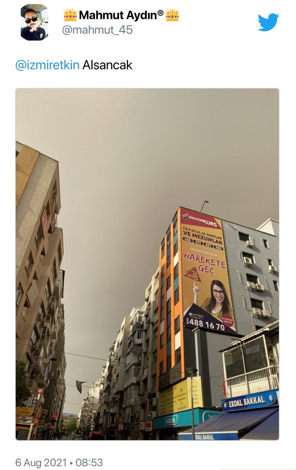 İzmir’e ‘Netflix Efekti’ Geldi: Yangın Dumanlarının Sapsarı Yaptığı Gökyüzünün Ürküten Fotoğrafları