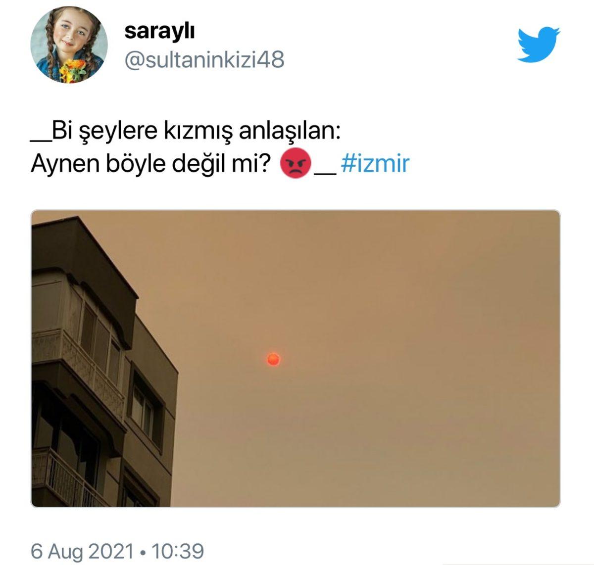 İzmir’e ‘Netflix Efekti’ Geldi: Yangın Dumanlarının Sapsarı Yaptığı Gökyüzünün Ürküten Fotoğrafları