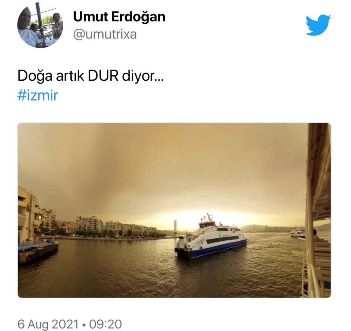 İzmir’e ‘Netflix Efekti’ Geldi: Yangın Dumanlarının Sapsarı Yaptığı Gökyüzünün Ürküten Fotoğrafları