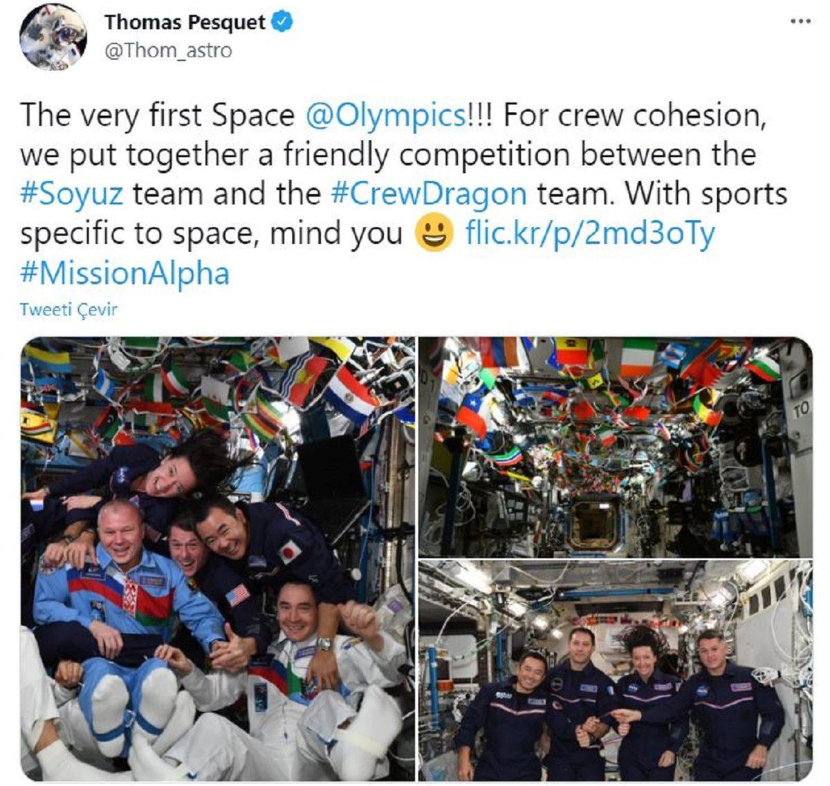 Bu da Uzay Olimpiyatları: Uluslararası Uzay İstasyonu’ndaki Astronotlar, Kendi Aralarında Olimpiyat Oyunları Düzenledi [Video]