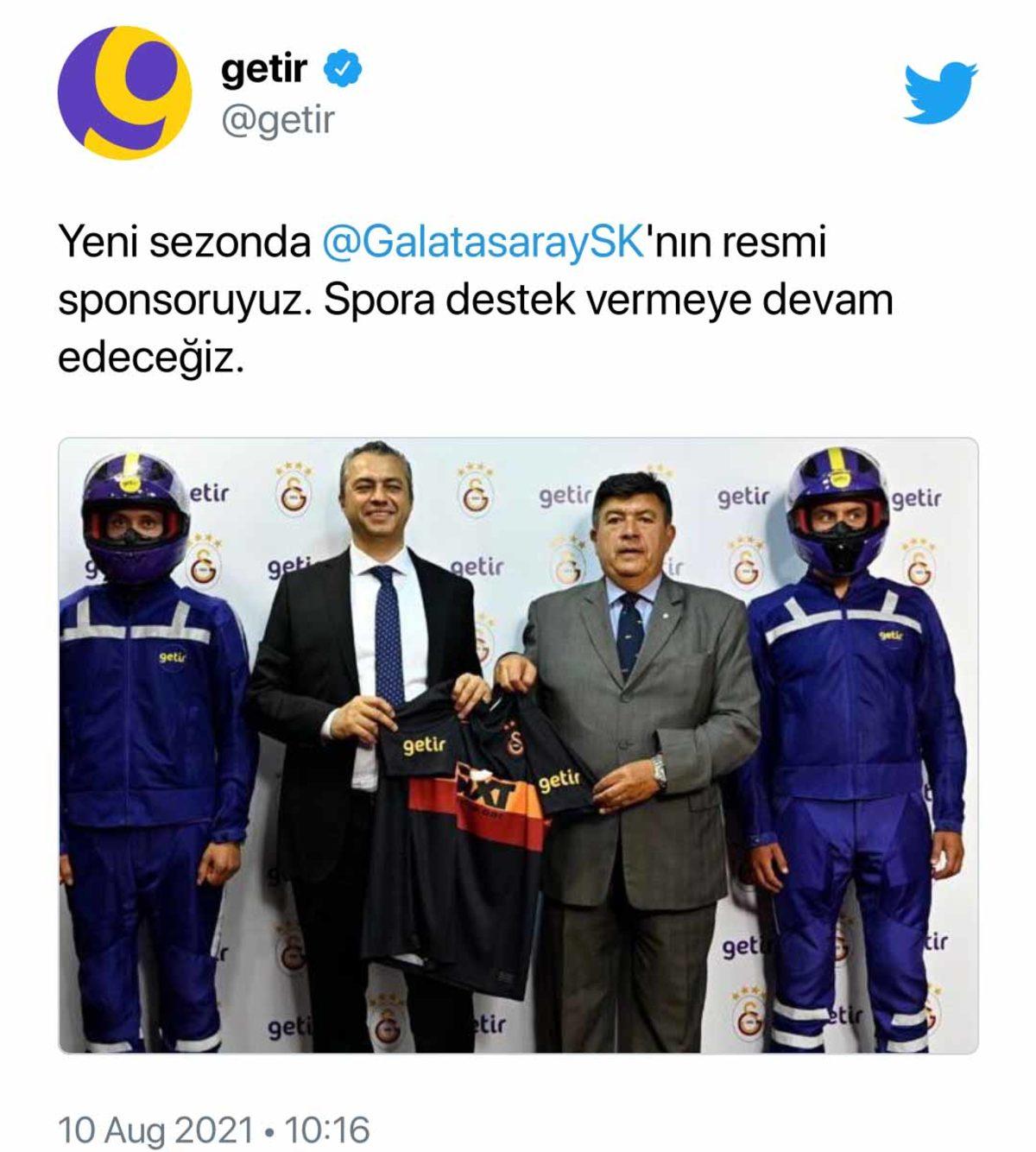 Anlaşma İmzalandı: Getir, Galatasaray’ın Forma Sponsoru Oldu