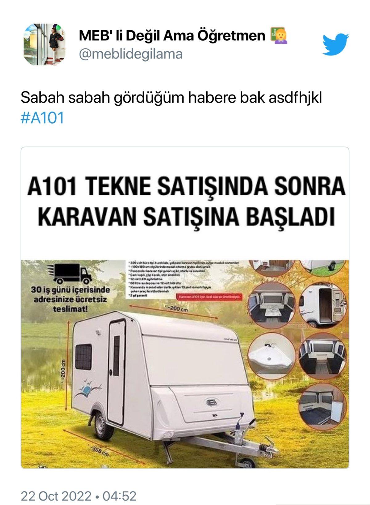 A101 Şimdi de ’Karavan’ Satacak: İşte Fiyatı, Özellikleri ve Sosyal Medyadan Gelen Tepkiler
