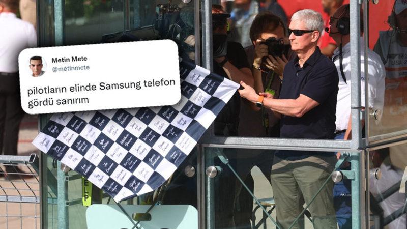 Ruhunu Evde Bırakmış Gibi: Apple CEO’su Tim Cook’un Formula 1 Damalı Bayrağını Salladığı Tuhaf Video