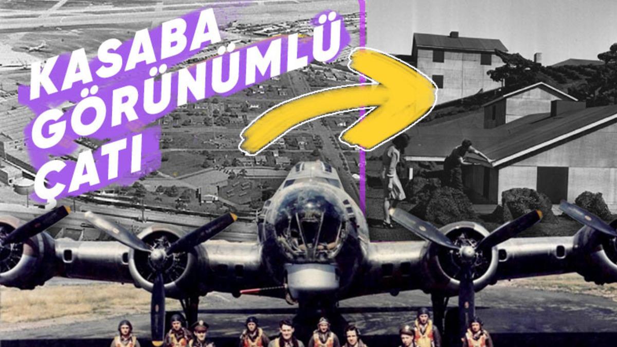 Savaş Uçaklarını Korumak İçin Bir Fabrikanın Çatısına İnşa Edilen Devasa Sahte Kasaba