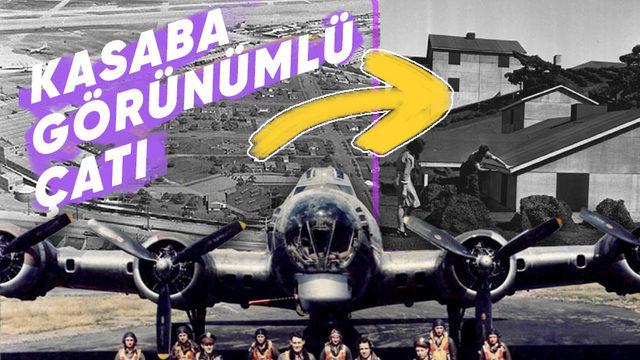 Savaş Uçaklarını Korumak İçin Bir Fabrikanın Çatısına İnşa Edilen Devasa Sahte Kasaba