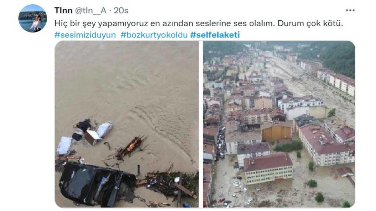 Karadeniz’de Yaşanan Sel Felaketinin Boyutlarını Gösteren Sosyal Medya Paylaşımları
