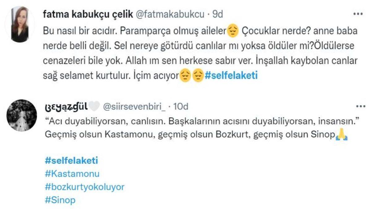 Karadeniz’de Yaşanan Sel Felaketinin Boyutlarını Gösteren Sosyal Medya Paylaşımları